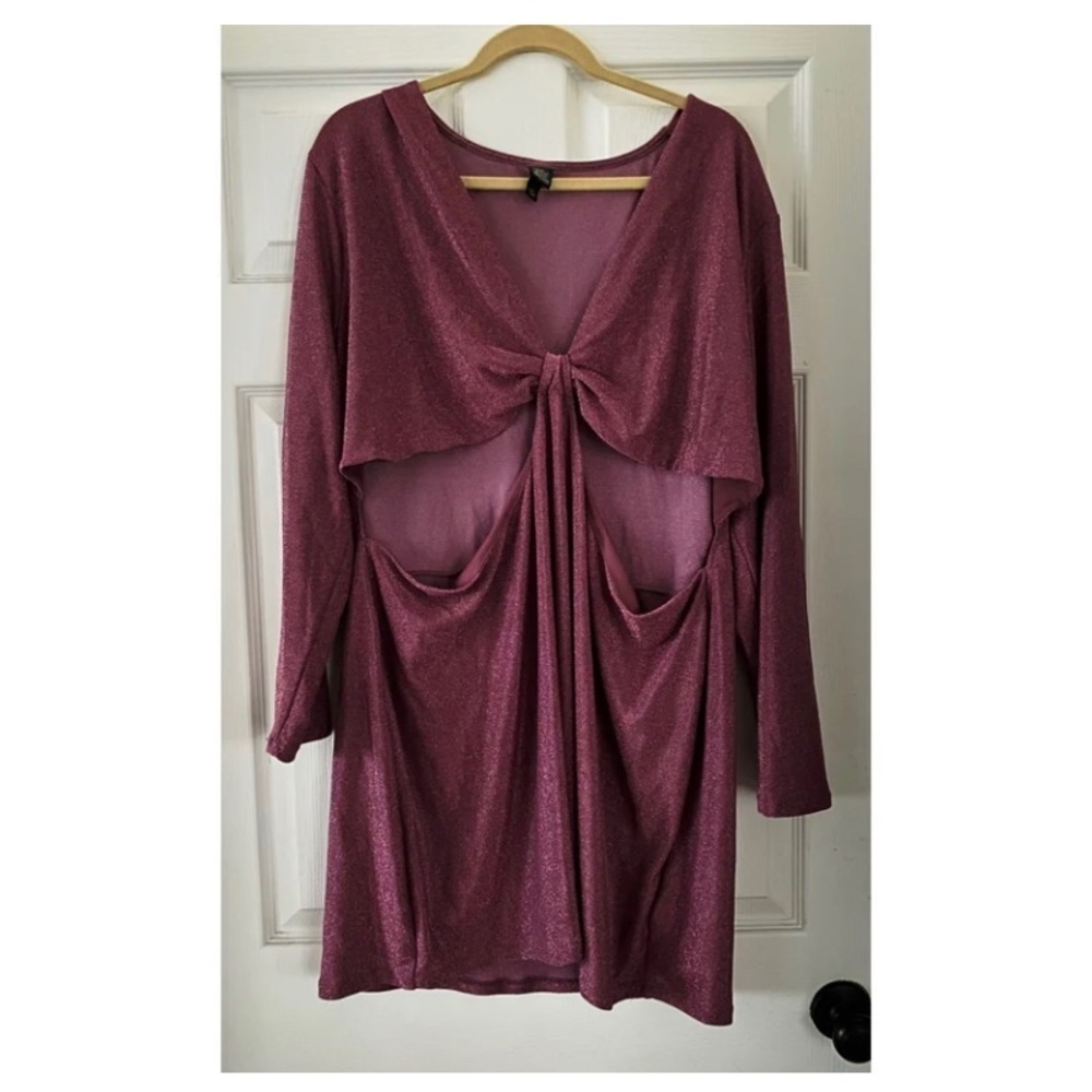 WILD FABLE Pink Glitter Cut Out Dress - Picture 5 of 9